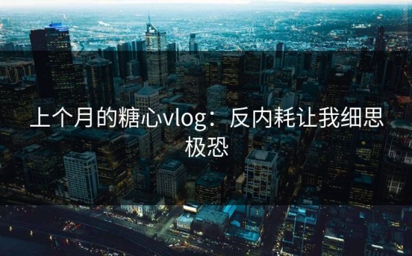 上个月的糖心vlog：反内耗让我细思极恐